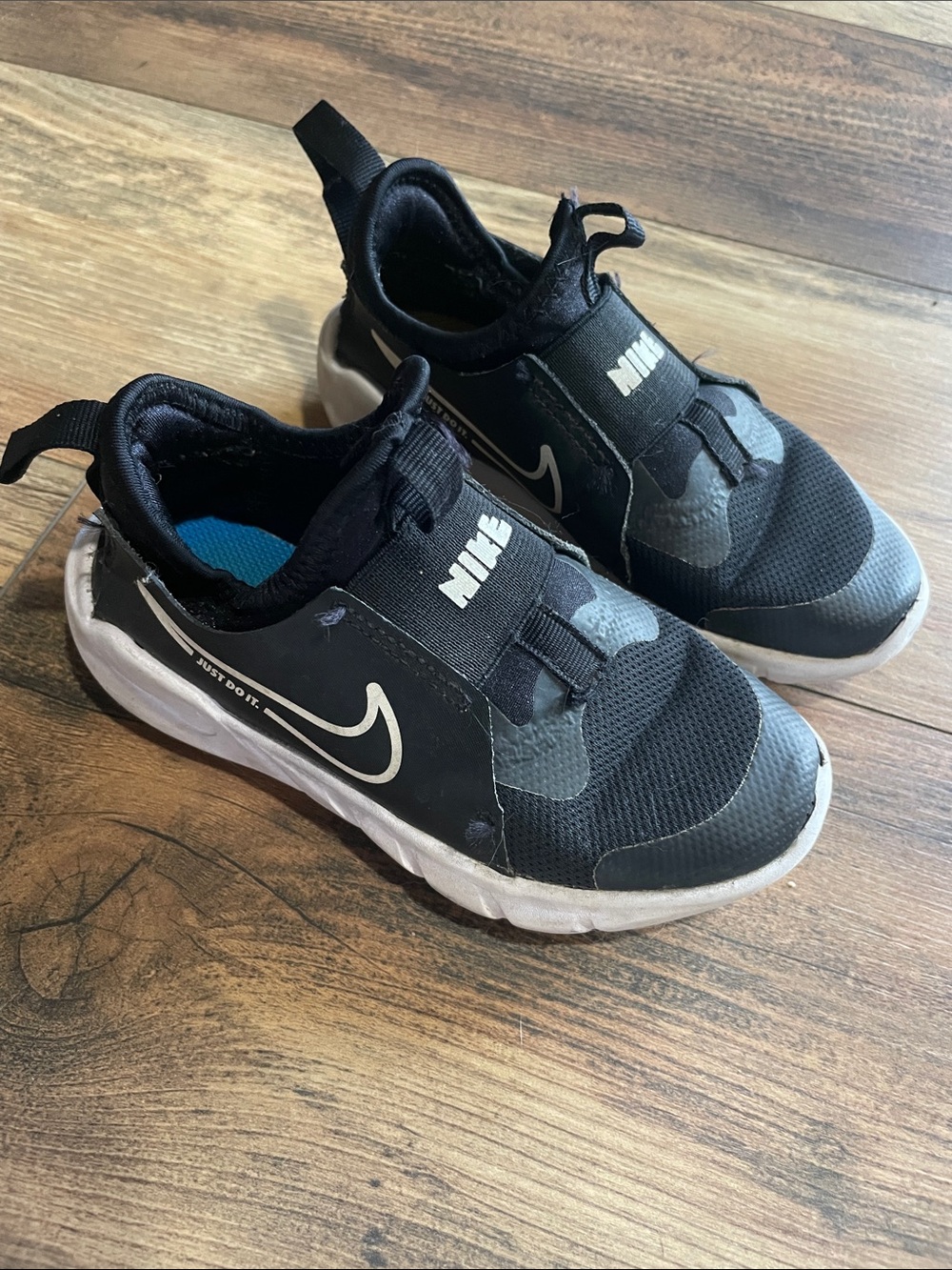 Nike Kids Black and White Slip-On Sneakers